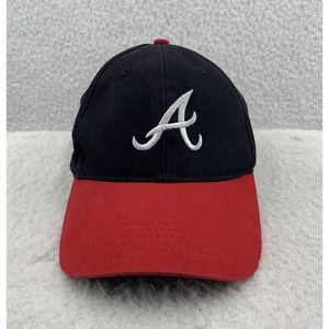 Atlanta‎ Braves Baseball Hat Mens Hook Loop OSFM Fan Favorite Blue Red MLB Dad
